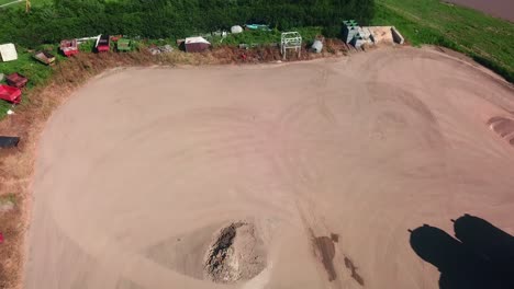 vista aérea de drones de una agroindustria que exporta semillas de cobertura en todo el mundo ubicada en nebraska, ee.uu.