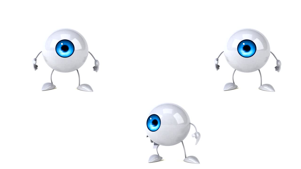 재미있는 눈 클립 - 4k 3d 애니메이션