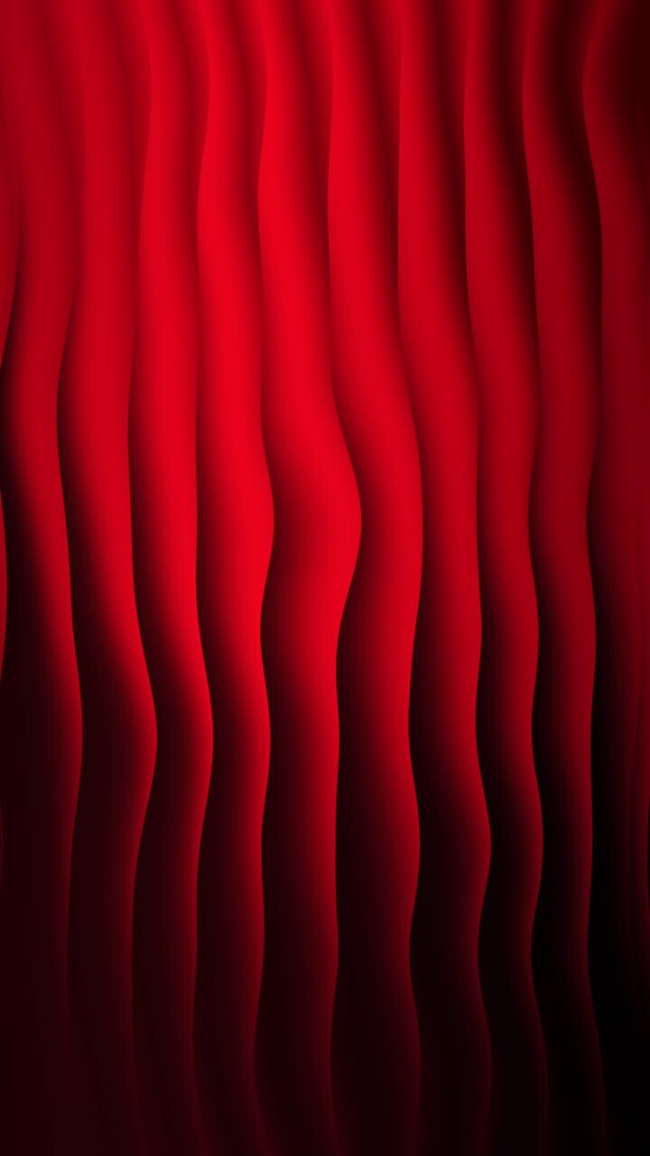 Abstract red wavy stripy background. Futuristic line pattern. Elegant red ribbons backdrop. Loop motion graphic. Vertical video.