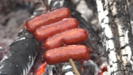 salchichas a la barbacoa en palitos