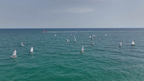 competición de vela en el océano abierto