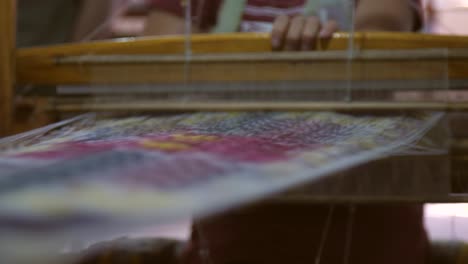 silk on a loom