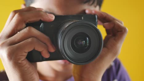 person holding camera