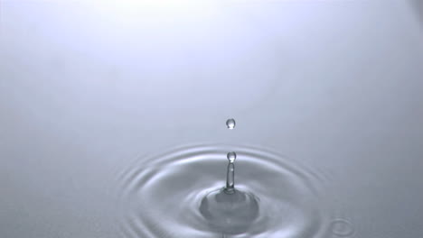 drop flowing in super slow motion in water