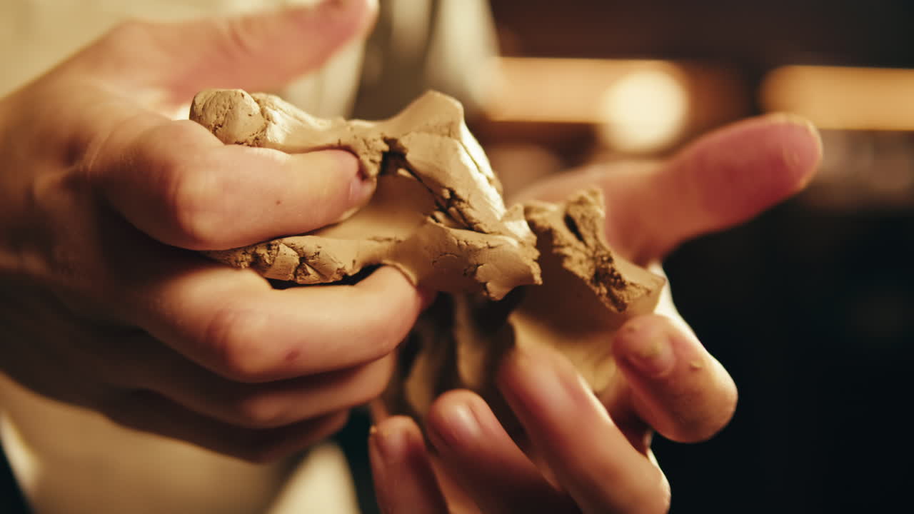 manos moldeando arcilla