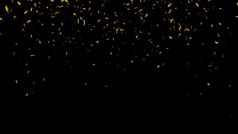 gold onfetti on black background