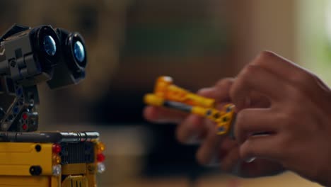 lego wall-e building - close-up