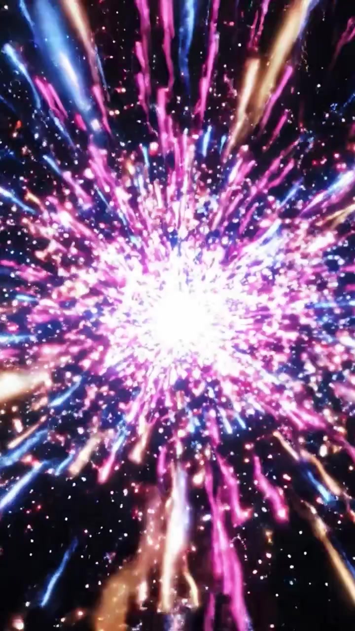 An Explosive Display of Colorful Light: Capturing the Vibrant Transformation from a Central Burst to an Expansive Explosion of Animated, Cosmic Energy