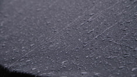 Heavy-rain-on-black-waterproof-textile.-4K