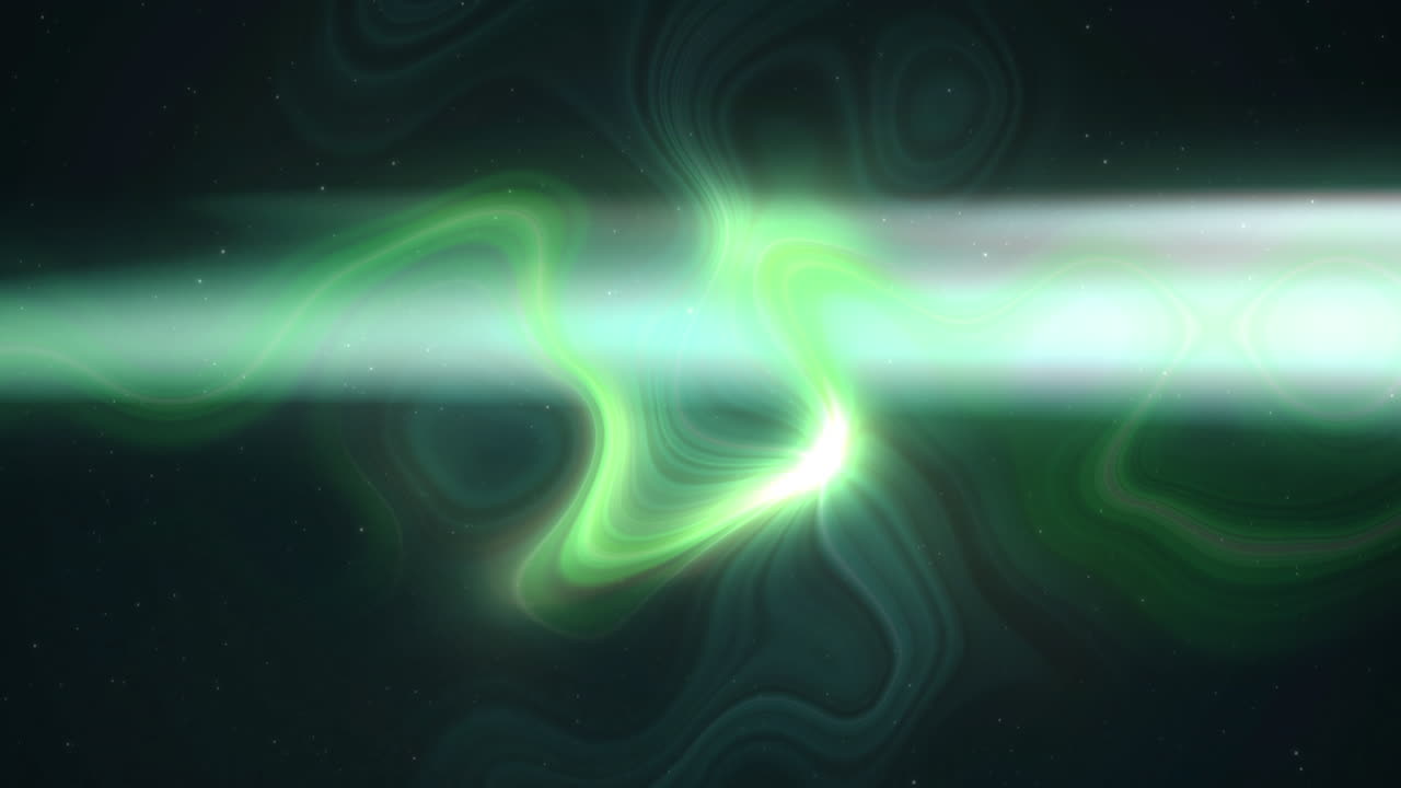 animación de formas y líneas verdes sobre fondo negro