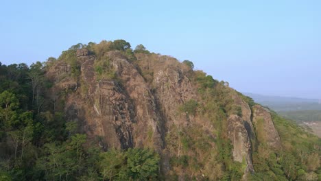 Nglangeran-volcano-in-Indonesia,-aerial-drone-view