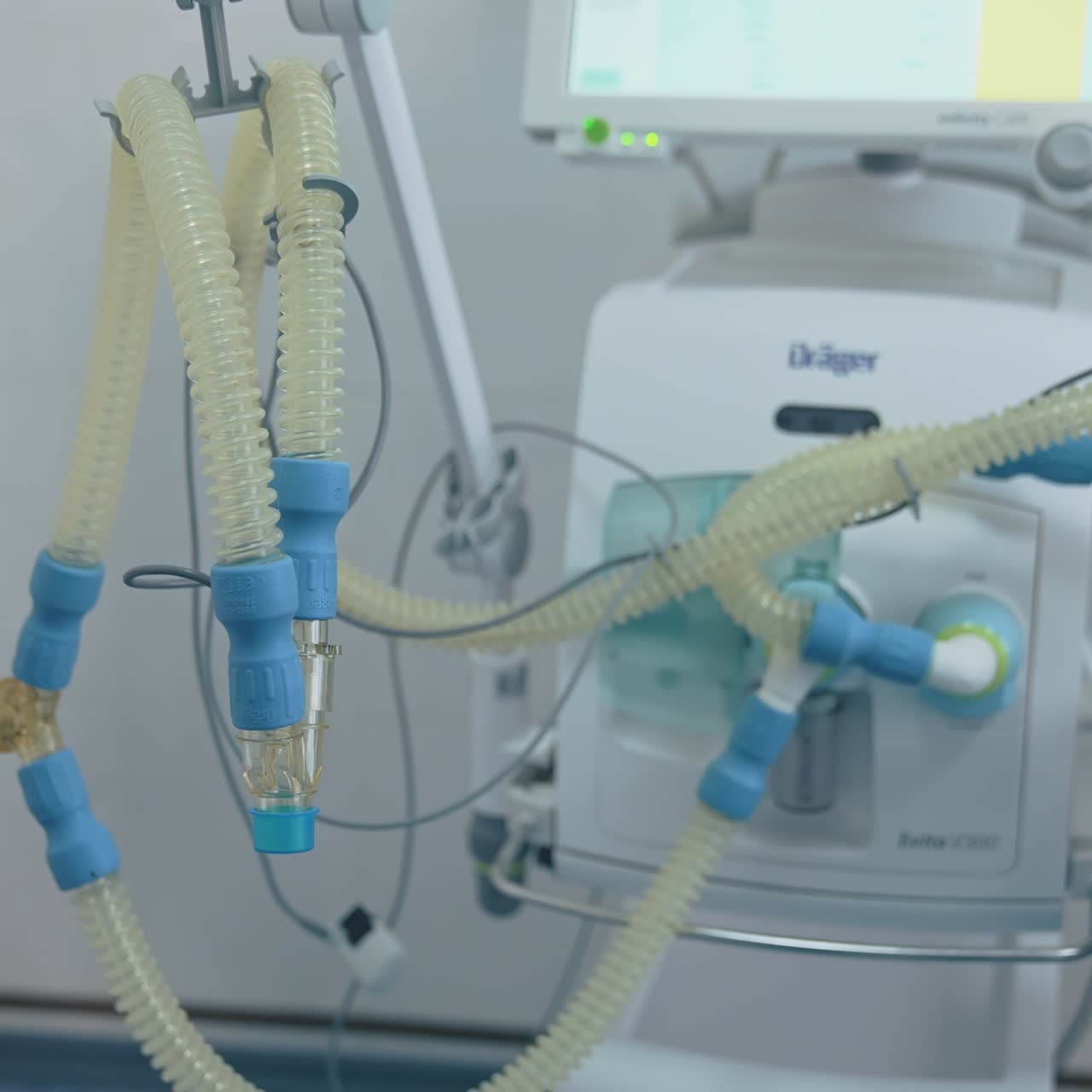 Rehabilitation room with equipment. Isometric intensive care unit for covid-19 coronavirus patient