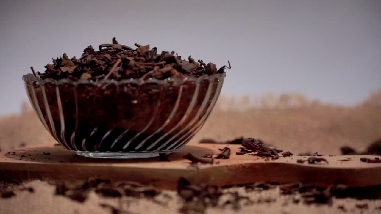 té en la toma de diapositivas del tazón