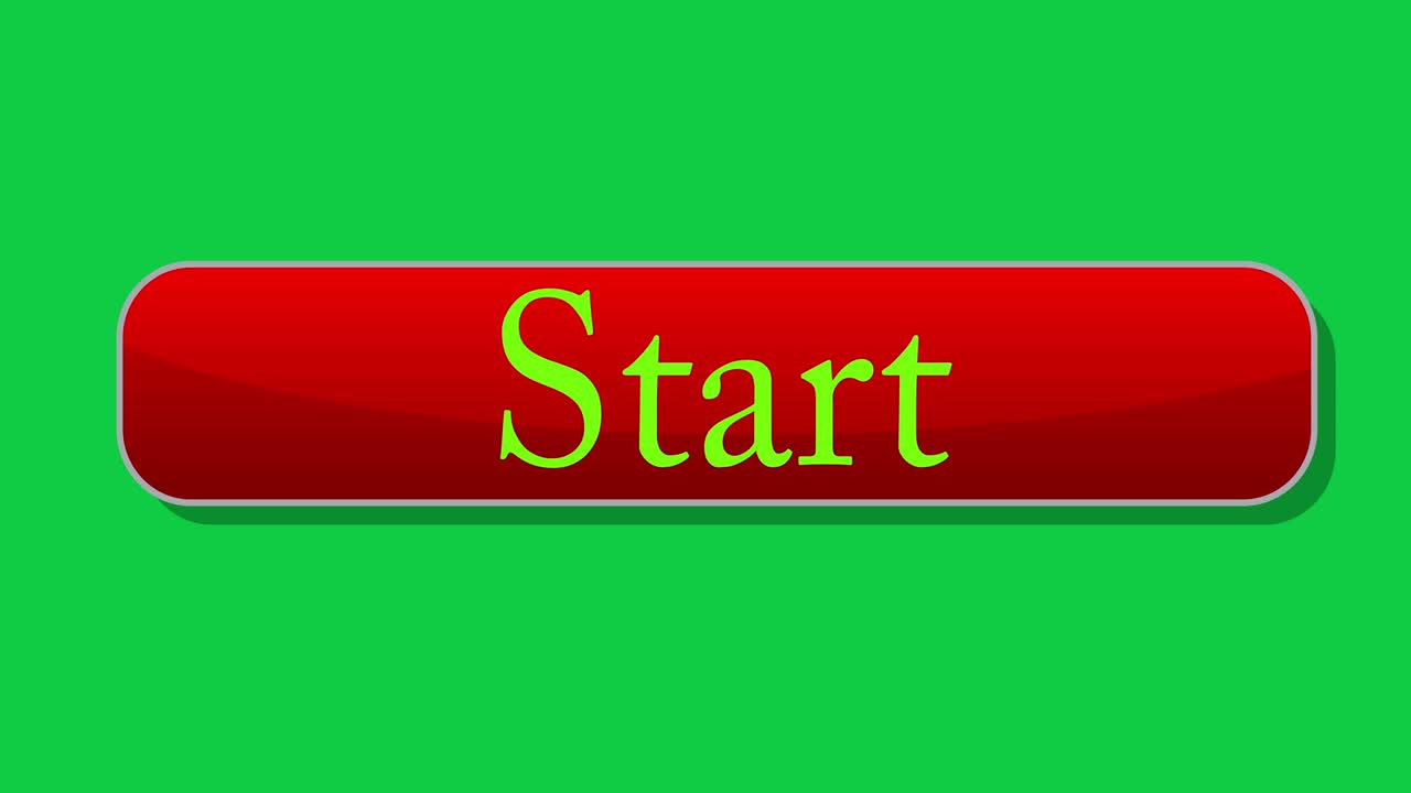 Cursor clicks on Start button. Pointer arrow cursor clicking.