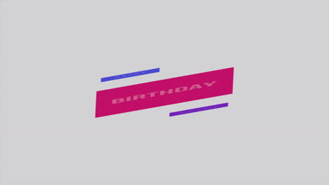 colorida tarjeta de felicitaciones de cumpleaños con patrón diagonal moderno