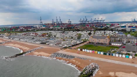 British-port-of-Lowestoft-harbour-large-scale-ship-building-hub-aerial