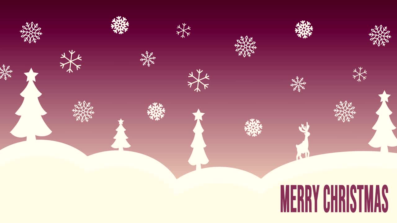4k 메리 크리스마스 애니메이션 - loopable