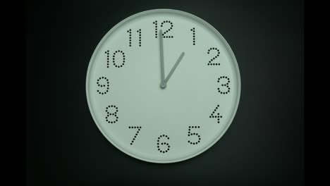 reloj de pared blanco con lapso de tiempo dice las dos de la tarde.