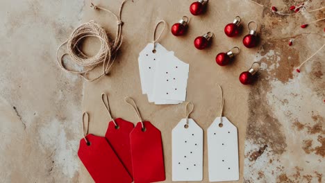 etiquetas de regalos y adornos de navidad