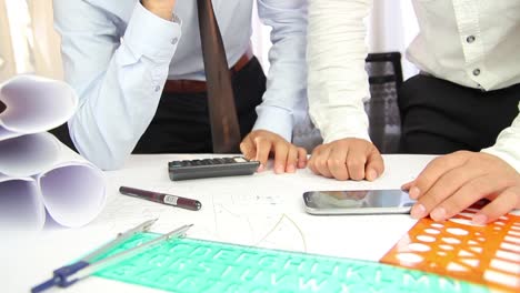 Architect-Mans-Working-Project-With-Mobile-Phone