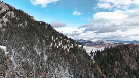 Aerial-Footage-of-a-mountain-in-Romania