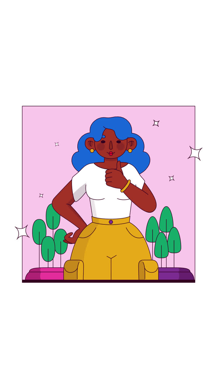 Ilustración de la mujer feliz