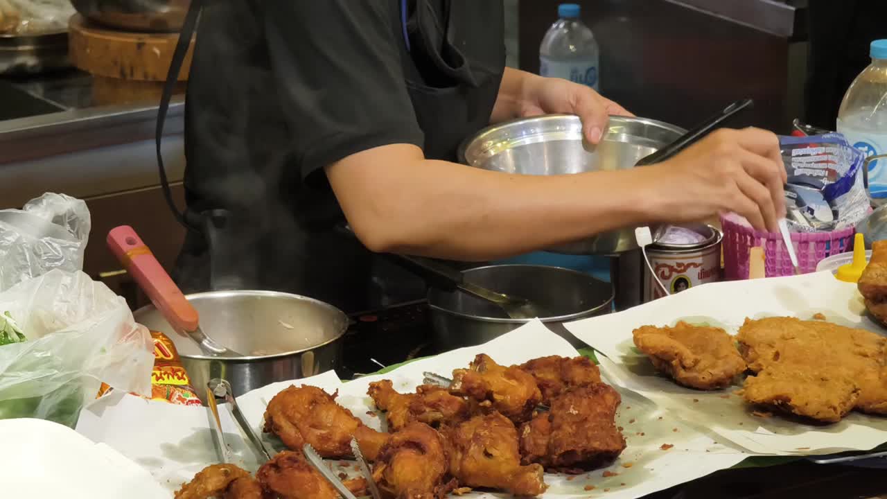 거리 음식 상점 에서 긴