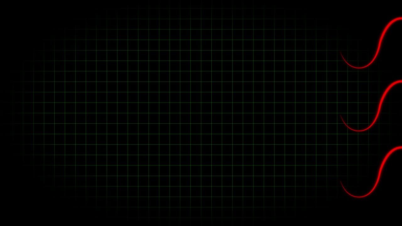 electrocardiograma osciloscopio forma de onda animación gráficos de movimiento