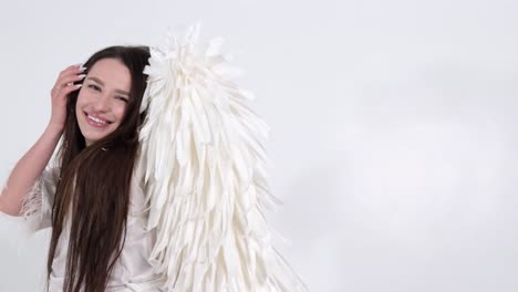 woman dressed as an angel