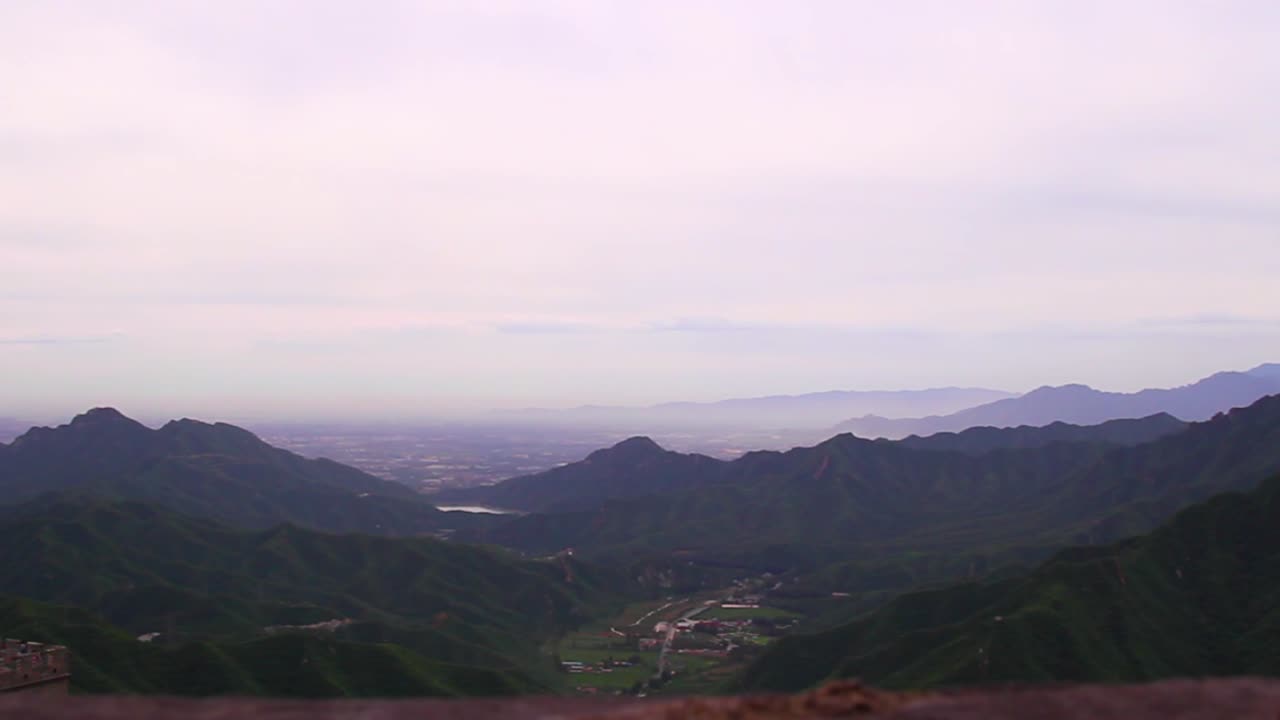 View from the great wall china landscape