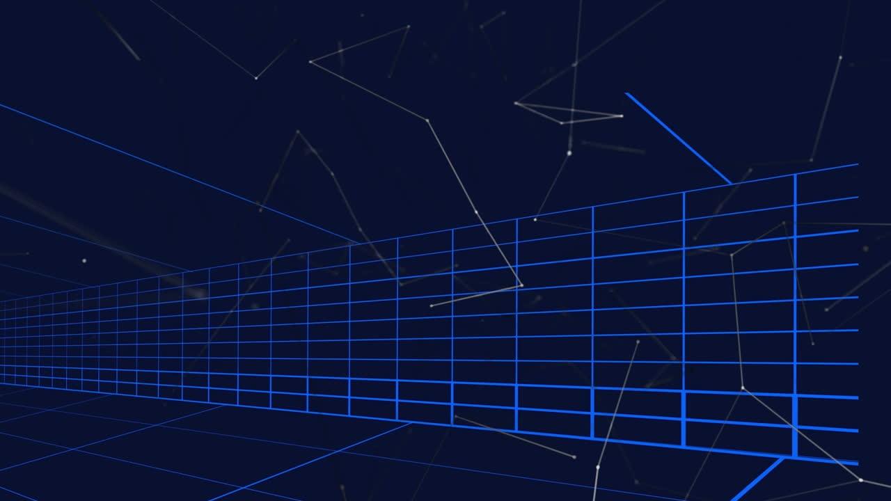 Animation of network of connections over grid