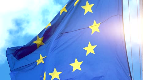 video of european union flag in 4k