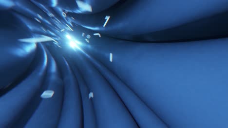 abstract blue tunnel