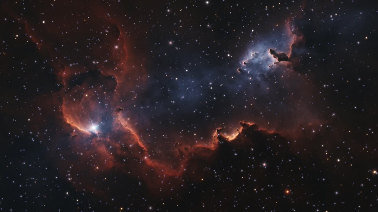 flying through Deep Space Odyssey Nebula stars planets exploration