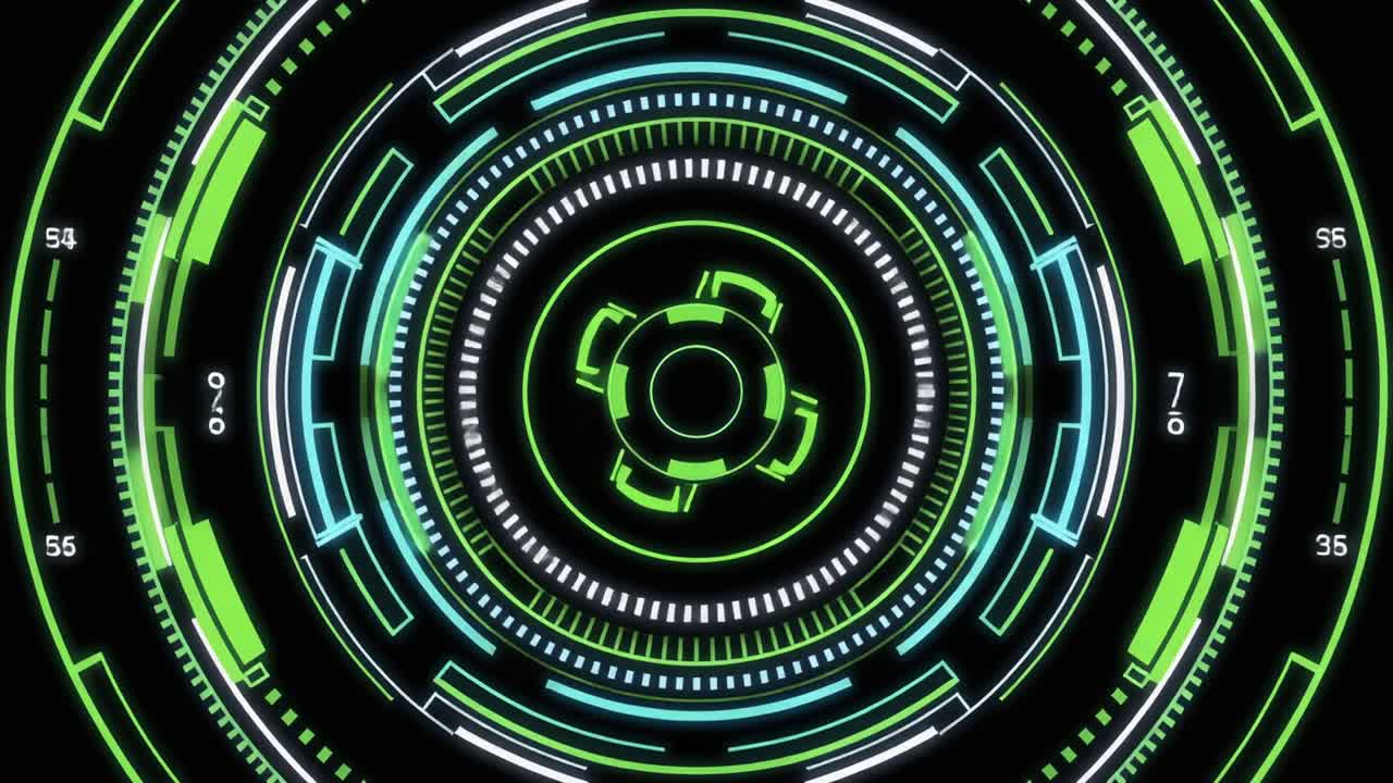Animazione interfaccia utente futuristica high-tech