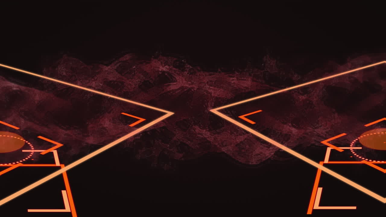 animación de escaneo de visores y cadena de adn girando sobre un fondo negro