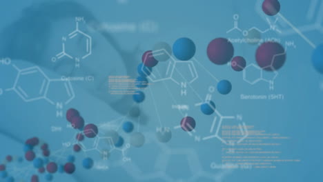 Animation-of-dna-strand-and-scientific-data-processing