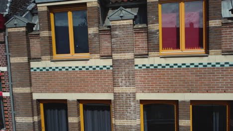 colorful european brick buildings