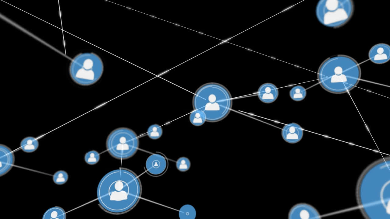 conectores que se mueven sobre un fondo negro