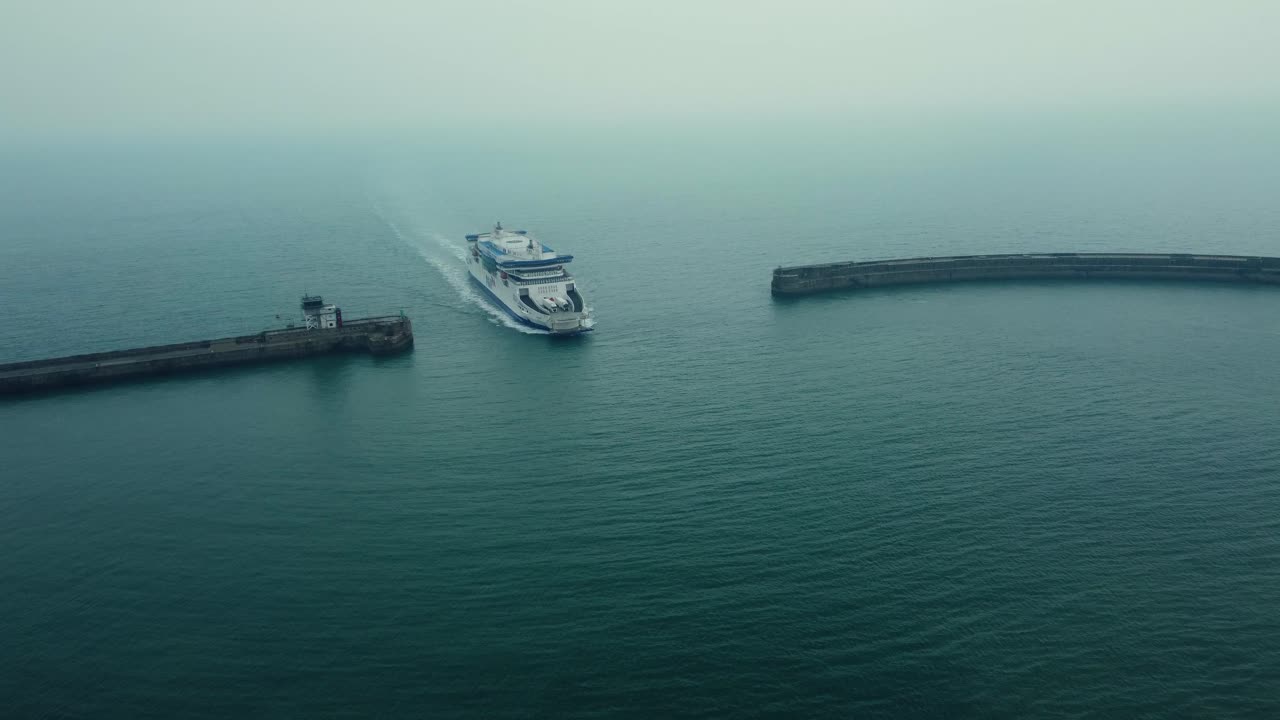 Ferry Entering Harbor