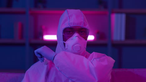 person wearing protective gear