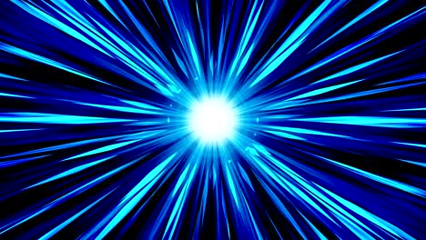 rayos de estallido de estrellas en el espacio. animación de bucle de haz de dibujos animados. fondo del concepto de tecnología futura. estrella de explosión con líneas.