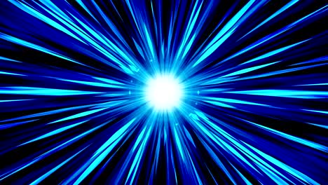 starburst rays in space. cartoon beam loop animation. future technology concept background. explosion star with lines.