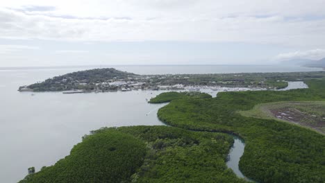 exuberante costa verde de port douglas en el norte de queensland, australia