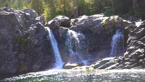 secret waterfall kennedy river falls, vancouver island, british columbia, canada