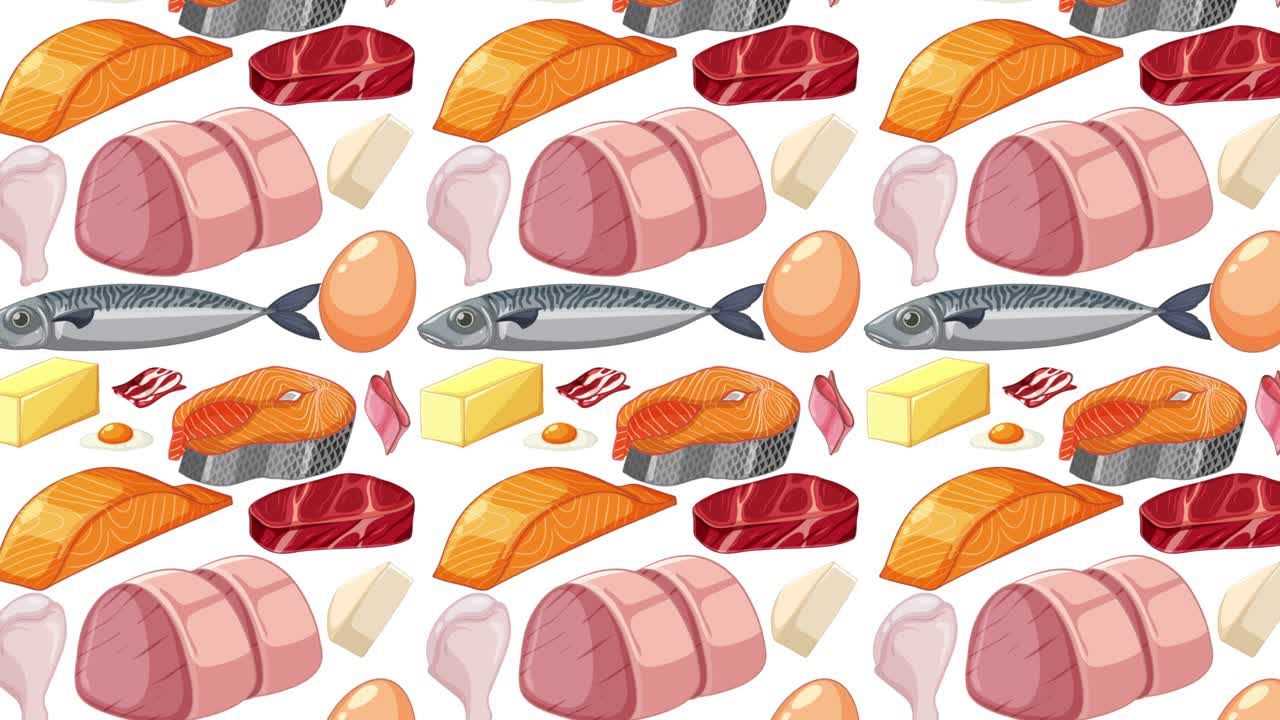 다양한 식품의 활기찬 전환