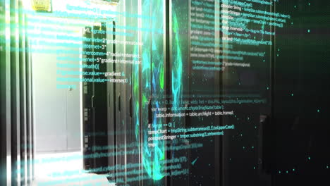 animation of digital data processing over computer servers