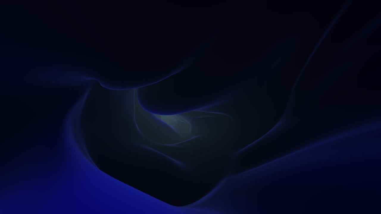 Dynamic blue swirl pattern on black background