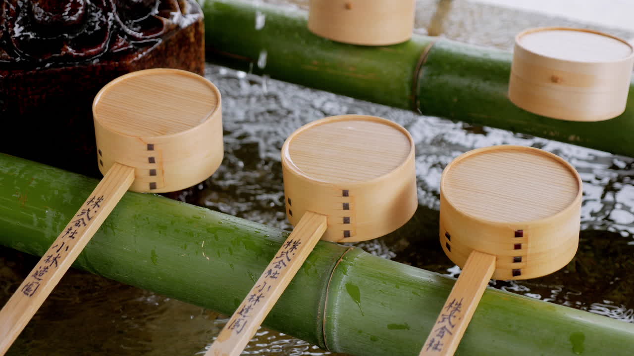 일본 사원의 분수