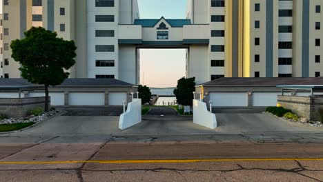 lovely apartments during golden hour in summer